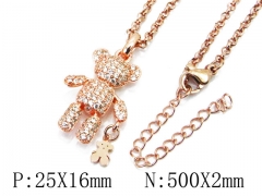 HY Stainless Steel 316L Necklaces (Bear Style)-HY90N0172IIQ