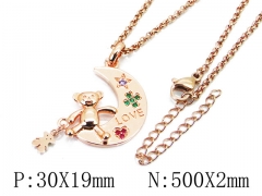 HY Stainless Steel 316L Necklaces (Bear Style)-HY90N0175IEE