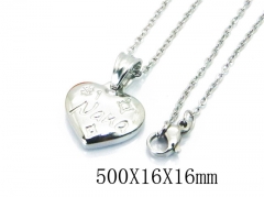 HY Wholesale Stainless Steel 316L Lover Necklaces-HY64N0053LW