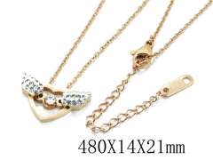 HY Wholesale Stainless Steel 316L Lover Necklaces-HY80N0316N5