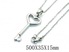 HY Wholesale Stainless Steel 316L Lover Necklaces-HY64N0046LW