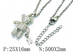 HY Stainless Steel 316L Necklaces (Bear Style)-HY90N0170HPQ