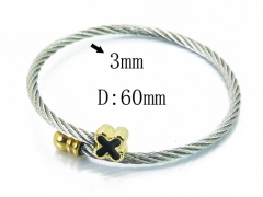 HY Stainless Steel 316L Bangle (Steel Wire)-HY38B0574HIR