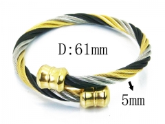 HY Stainless Steel 316L Bangle (Steel Wire)-HY38B0615HKF