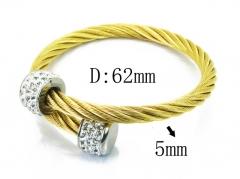HY Stainless Steel 316L Bangle (Steel Wire)-HY38B0636HMC