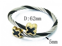 HY Stainless Steel 316L Bangle (Steel Wire)-HY38B0597HJU