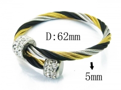 HY Stainless Steel 316L Bangle (Steel Wire)-HY38B0639HME