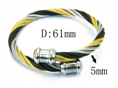 HY Stainless Steel 316L Bangle (Steel Wire)-HY38B0619HKA
