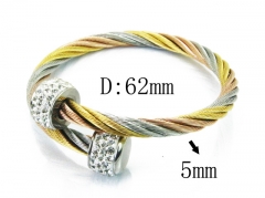 HY Stainless Steel 316L Bangle (Steel Wire)-HY38B0638HMA