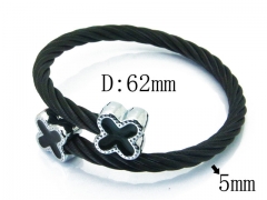 HY Stainless Steel 316L Bangle (Steel Wire)-HY38B0591HJE