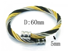 HY Stainless Steel 316L Bangle (Steel Wire)-HY38B0628HKS