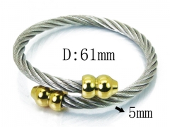 HY Stainless Steel 316L Bangle (Steel Wire)-HY38B0602HIA
