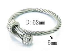 HY Stainless Steel 316L Bangle (Steel Wire)-HY38B0635HKW