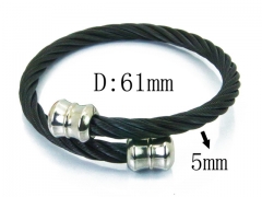 HY Stainless Steel 316L Bangle (Steel Wire)-HY38B0608HJS