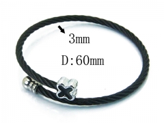HY Stainless Steel 316L Bangle (Steel Wire)-HY38B0571HIS