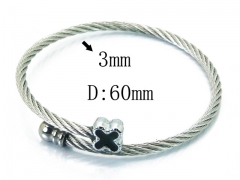 HY Stainless Steel 316L Bangle (Steel Wire)-HY38B0568HEE