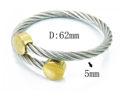 HY Stainless Steel 316L Bangle (Steel Wire)-HY38B0584HIE