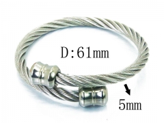 HY Stainless Steel 316L Bangle (Steel Wire)-HY38B0607HHR