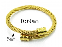 HY Stainless Steel 316L Bangle (Steel Wire)-HY38B0629HJW