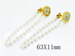 HY Stainless Steel Pearl Earrings-HY32E0085OL