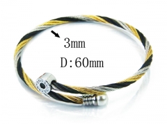 HY Stainless Steel 316L Bangle (Steel Wire)-HY38B0561HJB