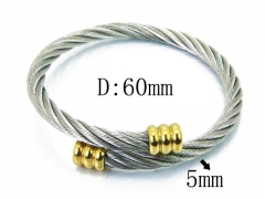 HY Stainless Steel 316L Bangle (Steel Wire)-HY38B0630HIA