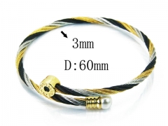 HY Stainless Steel 316L Bangle (Steel Wire)-HY38B0567HJR
