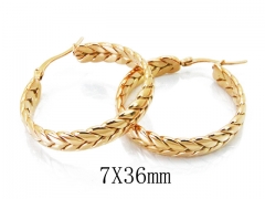 HY Stainless Steel Twisted Earrings-HY32E0081HZL