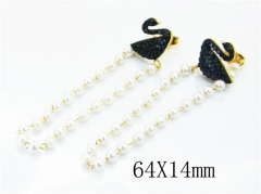 HY Stainless Steel Pearl Earrings-HY32E0087PW