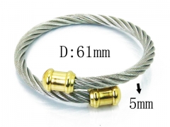 HY Stainless Steel 316L Bangle (Steel Wire)-HY38B0620HID