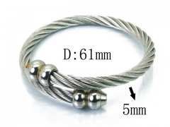 HY Stainless Steel 316L Bangle (Steel Wire)-HY38B0598HHU