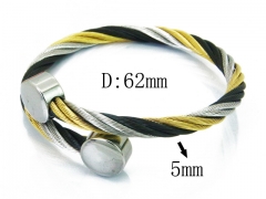 HY Stainless Steel 316L Bangle (Steel Wire)-HY38B0583HKS