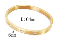 HY Wholesale Stainless Steel 316L Bangle(Crystal)-HY22B0603HML
