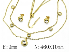 HY Wholesale 316L Stainless Steel CZ jewelry Set-HY59S1478HEE