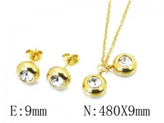 HY Wholesale 316L Stainless Steel CZ jewelry Set-HY59S1476ML