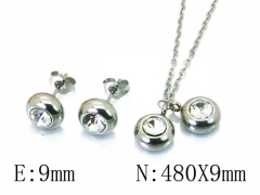 HY Wholesale 316L Stainless Steel CZ jewelry Set-HY59S1475LL