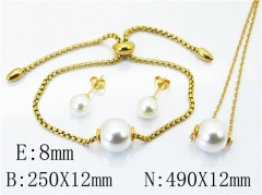 HY Stainless Steel jewelry Pearl Set-HY59S1440HLS