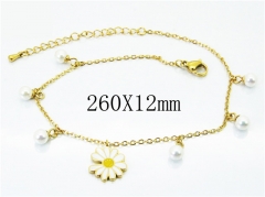 HY Wholesale stainless steel Anklet-HY32B0123HSS