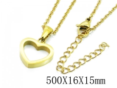 HY Wholesale Stainless Steel 316L Lover Necklaces-HY91N0183MLD