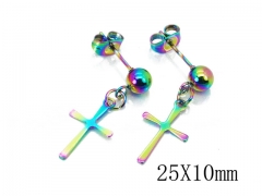 HY Wholesale 316L Stainless Steel Drops Earrings-HY67E0303JC