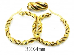 HY Stainless Steel Twisted Earrings-HY64E0403MQ