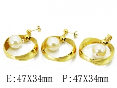 HY Stainless Steel jewelry Pearl Set-HY64S1161HHW