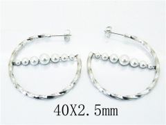 HY Stainless Steel Pearl Earrings-HY64E0411MQ