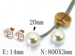 HY Stainless Steel jewelry Pearl Set-HY64S1142HMW