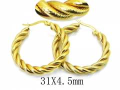 HY Stainless Steel Twisted Earrings-HY64E0401MY