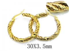 HY Stainless Steel Twisted Earrings-HY64E0405MS