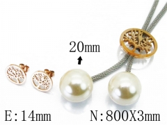 HY Stainless Steel jewelry Pearl Set-HY64S1145HMD