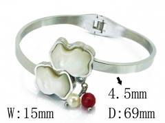 HY Stainless Steel 316L Bangle (Bear Style)-HY64B1406HOD