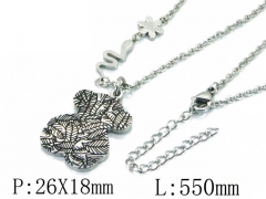 HY Stainless Steel 316L Necklaces (Bear Style)-HY90N0182HME