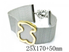 HY Stainless Steel 316L Bangle (Bear Style)-HY64B1372IIV